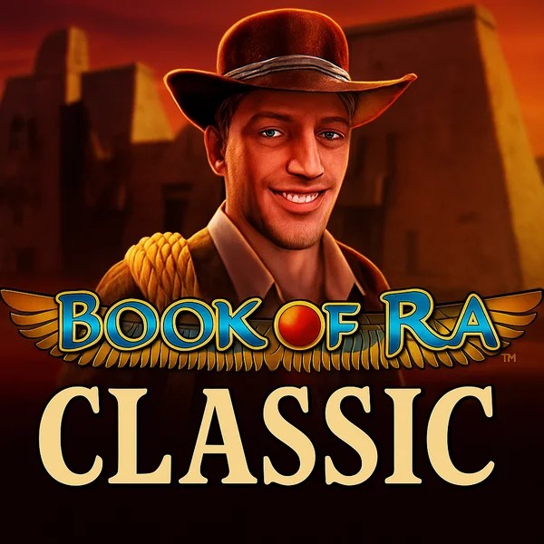 Official Slots logo: Book of Ra Classic by Novomatic at Qzino Casino