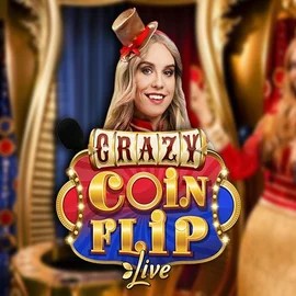 Crazy Coin Flip logo by Evolution at Qzino Casino