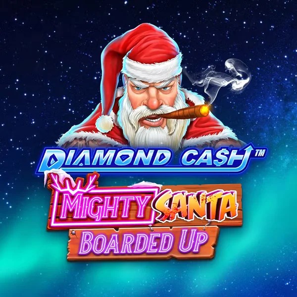 Diamond Cash Mighty Santa Boarded Up slot visual from Greentube available on qzinocasino.eu