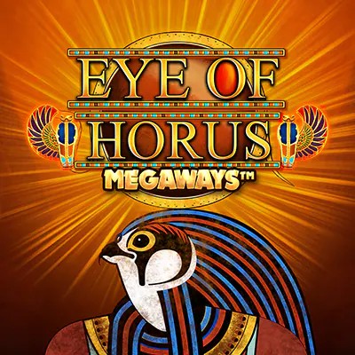 Eye of Horus Megaways slot logo by Blueprint Gaming at Qzino Casino