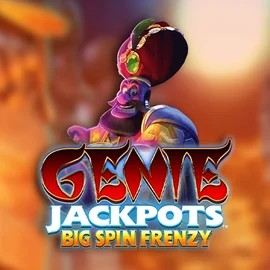 Genie Jackpots: Big Spin Frenzy slot logo by Blueprint Gaming at Qzino Casino
