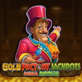 Enjoy Gold Factory Jackpots Mega Moolah by Aurum Signature Studios – logo hosted on qzinocasino.eu