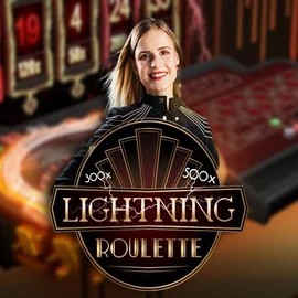 Lightning Roulette logo by Evolution at Qzino Casino