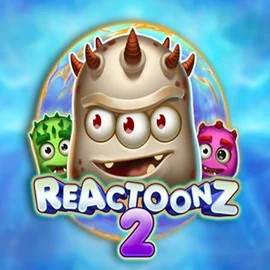 Reactoonz 2 slot logo by Play'n GO at Qzino Casino