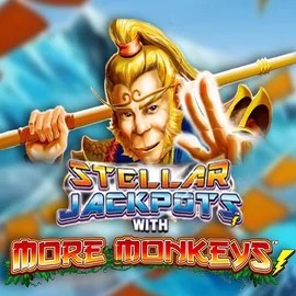 Stellar Jackpots with More Monkeys logo – Jackpots by Lightning Box Game at Qzino Casino